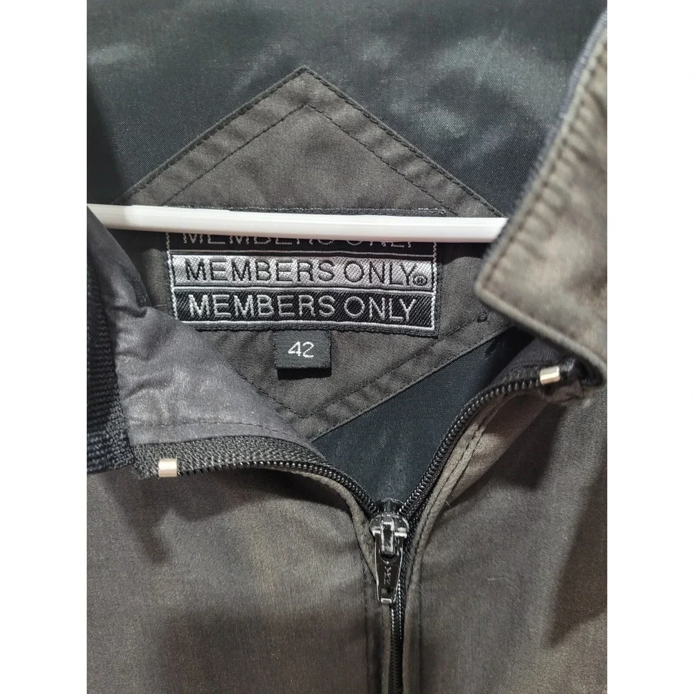 1980s Black Members Only Full Zip up Jacket